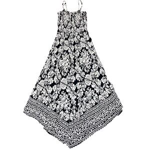 Angie Black White Maxi Floral Sundress Festival NWT Ladies Small Boho Midi